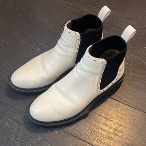 Coach Lory Chelsea Boots C5773 Women's Size US 6/36.5 Chalk White Punk Rock